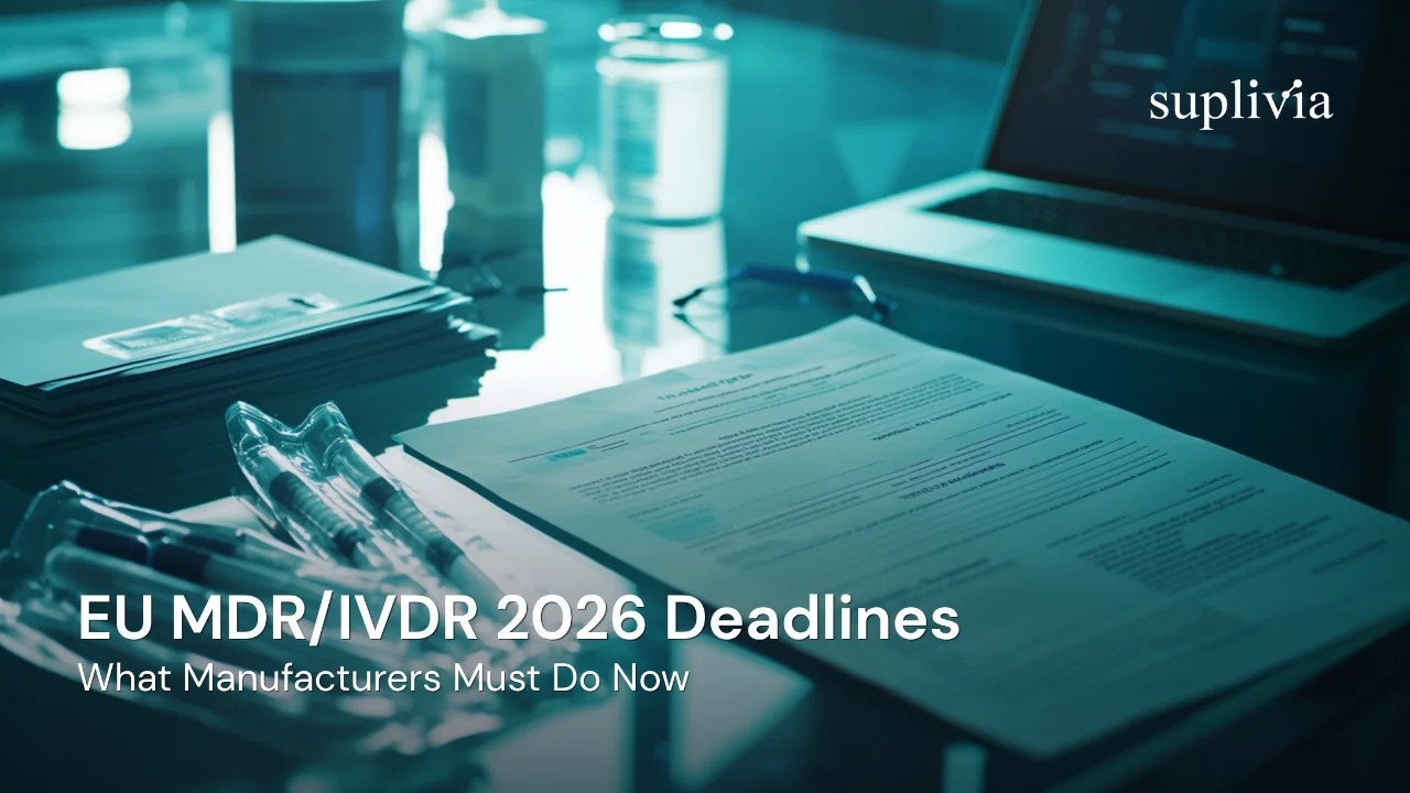 EU MDR/IVDR 2026 Deadlines: What Manufacturers Must Do Now