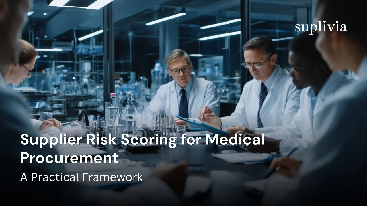 Supplier Risk Scoring for Medical Procurement: A Practical Framework