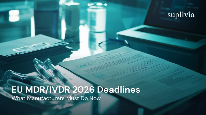 EU MDR/IVDR 2026 Deadlines: What Manufacturers Must Do Now